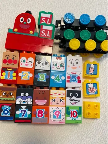 호빵맨 SL맨과 123 숫자 블록 세트