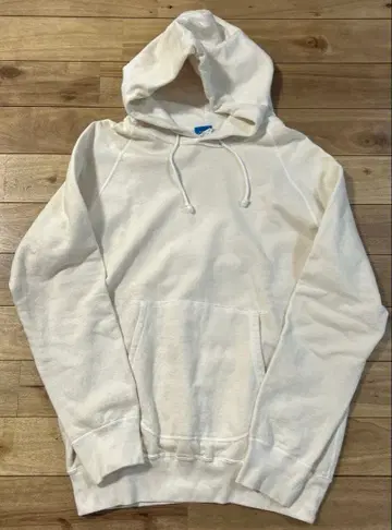 Good On Medium 포켓 부착 후드티 코튼 100% 화이트