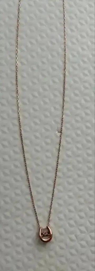 핑크 골 말발굽 목걸이