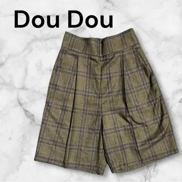 두두 체크 숏팬츠 하프 팬츠 가을/겨울 하이웨스트