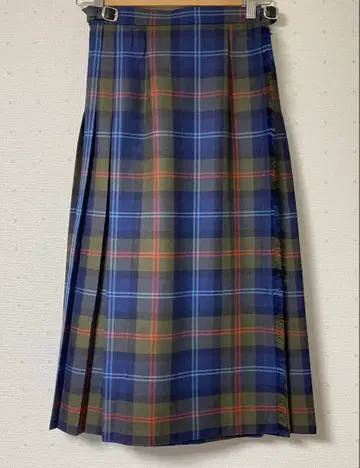 오닐 오브 더블린 체크 무늬 플리츠 스커트 랩 스커트