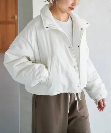 Spick and Span 패딩 숏 블루종 38 화이트