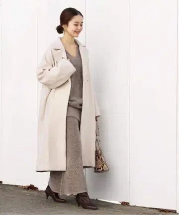 IENA MANTECO 오버 체스터 코트