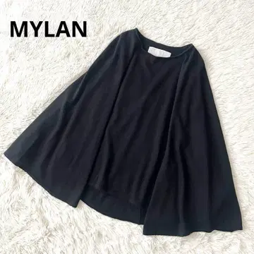 [ MYLAN ] 마이랜 캐시미어 100% 케이프 니트 블랙