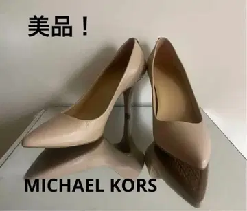 [ 새상품급 ] MICHAEL KORS 베이지 가죽 펌프스 힐