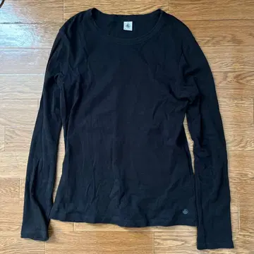PETIT BATEAU 블랙 긴팔 T셔츠 M