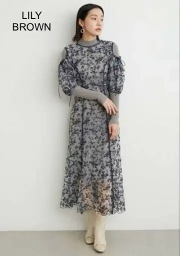 LILY BROWN 자수 레이어드 원피스