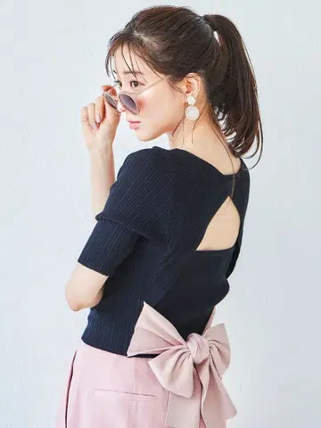 머큐리 듀오 백 오픈 카슈쿨 리브 니트