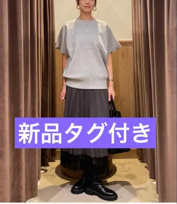 새상품! UNITED ARROWS 라메 숏 슬리브 니트