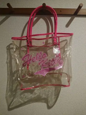 레어 당시물 레어 키티 비닐백 대용량백 헬로키티