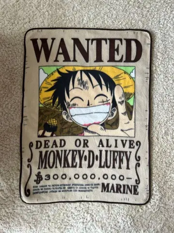몽키 D 루피 WANTED 담요