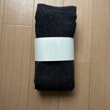 쿠라시키누 레그 워머 두꺼운 원단 롱 기장 차콜