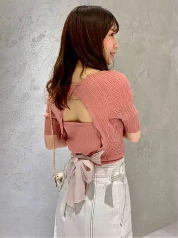 머큐리 듀오 백 오픈 카슈쿨 리브 니트