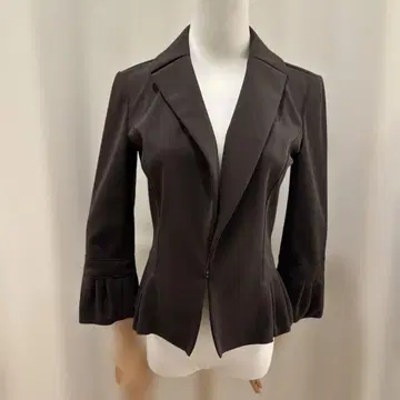 폭시 40 foxey 다크 브라운 테일러드 자켓 플레어 소매 고급