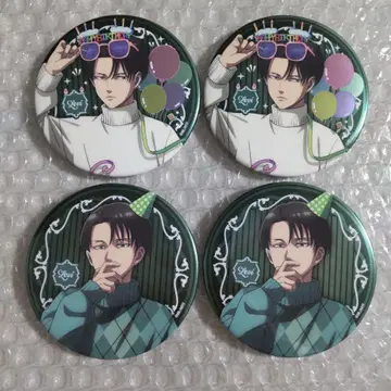 진격의 거인 이케프리 레스토랑 메탈 캔뱃지 리바이 4개