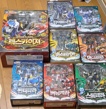 한국 완구 최강 공룡 미니포스 렉스카이저 D9 풀세트 새상품급