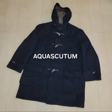 80s AQUASCUTUM 영국제 더플 코트 아쿠아 스큐텀