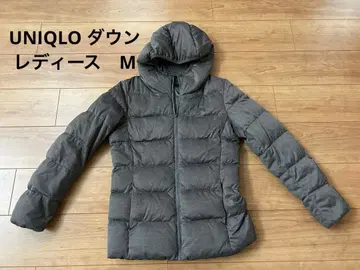 유니클로 UNIQLO 그레이 여성용 다운 자켓 후드 부착