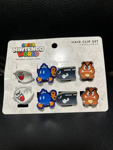 슈퍼 마리오 헤어 클립 세트 8개입