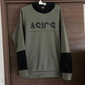 ASICS 올리브 그린 후드티 M 사이즈