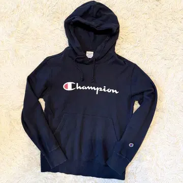 챔피온 Champion 후드티 네이비 사이즈 S 소매 로고