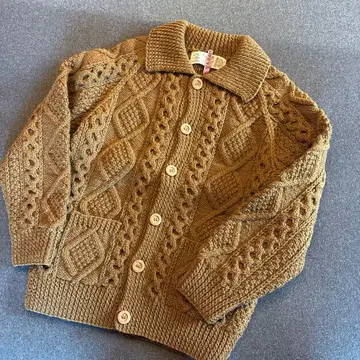 새상품급 Athena Designs 아란 니트 가디건