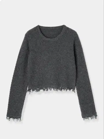 LAUBEBLANC Cropped Damage Knit tops