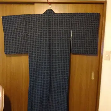 새상품 네이비 컬러 도트 무늬 코몬 기모노