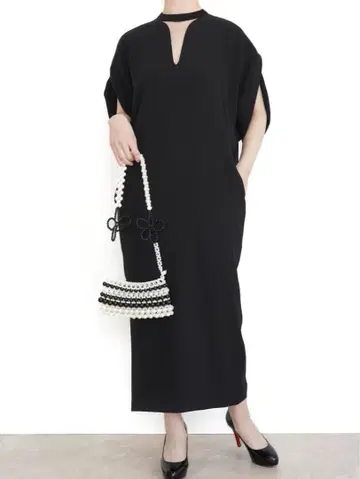 마메 쿠로고우치 자수 레이스 백 드레스 사이즈 3