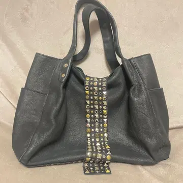 TRES 스터드 블랙 원 숄더 핸드백 토트백 y2k