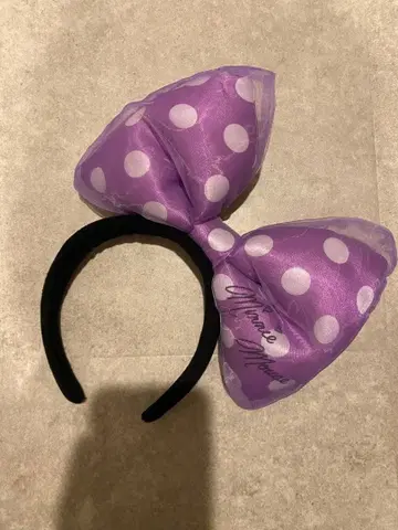 디즈니 미니 마우스 리본 머리띠 퍼플 보라색