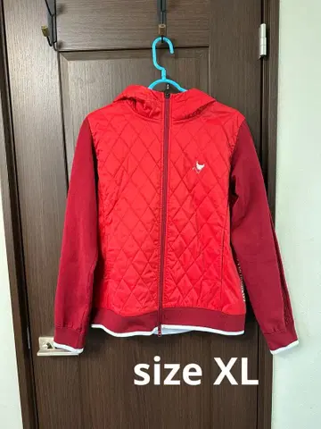 CLUNK 후드 부착 빨간색 자켓 여성용