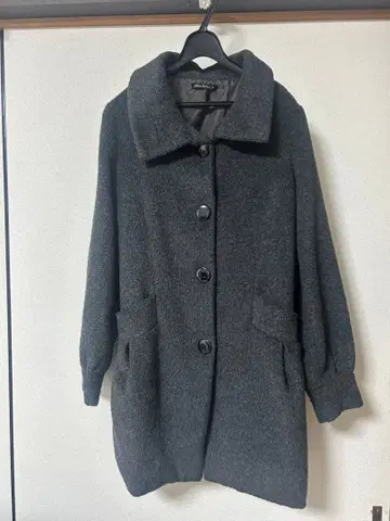 다크 그레이 롱 코트 업 스타트 UP START