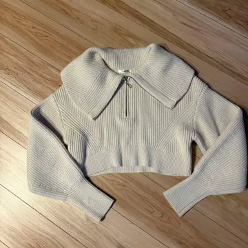 SNIDEL 아이보리 크롭 스웨터 F