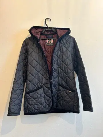 LAVENHAM 라벤햄 여성용 36 블랙 아우터 후드 부착