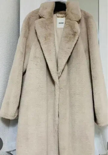 snidel 베이지 플리스 롱 코트