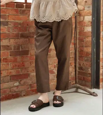 nico and 팬츠 스트레치 테이퍼드 팬츠 2 여성용 브라운