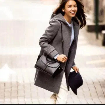 그린 라벨 릴랙싱 코트 2way 그레이 M 사이즈