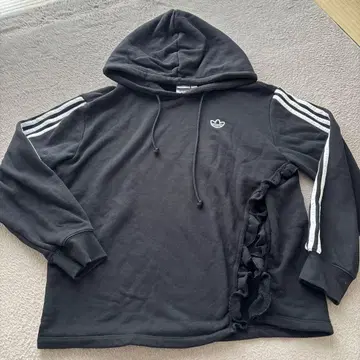 adidas 블랙 프릴 후드티 M