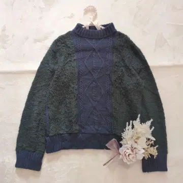 [2% TOKYO] 니트(F) / 울, 모헤어 사용 캐주얼 내추럴