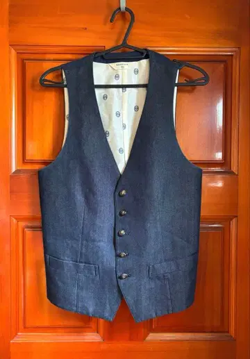 [ 빈티지 ] 20년 전 데님 소재 수트 베스트 ( EDIFICE )