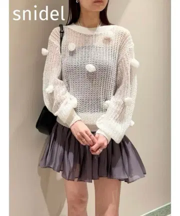 snidel 오간 프릴 숏팬츠 그레이 미니 스커트 M 플레어