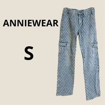 ANNIEWEAR 체크 무늬 카고 팬츠 S