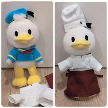 도널드 덕 봉제 인형 셰프 의상 포함