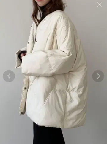 Didot.showroom 머플러 세트 A 라인 노카라 덕 다운