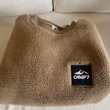 CAMP7 플리스 맨투맨 L 베이지
