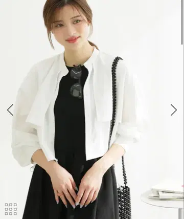 ROPE PICNIC 요크 드로스트 크롭 셔츠