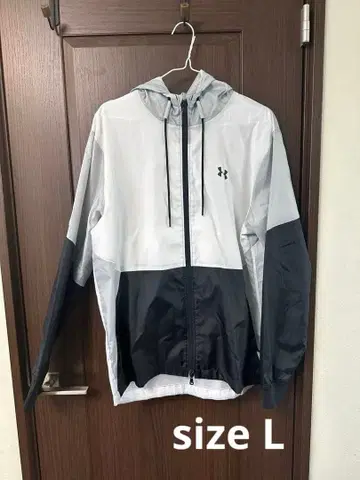 언더아머 후드 부착 나일론 자켓 그레이/블랙