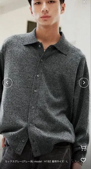 T/C BASIC KNIT SHIRT CARDIGAN