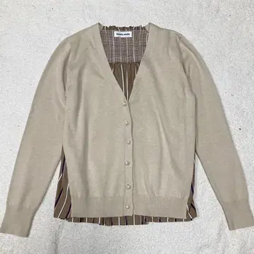 뮤베일워크 절개 가디건 스트라이프 펄 긴팔 L 사이즈